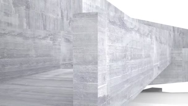 Ham beton muhteşem 3d animasyon. arka plan karlı ürün sunmak izin verir. — Stok video