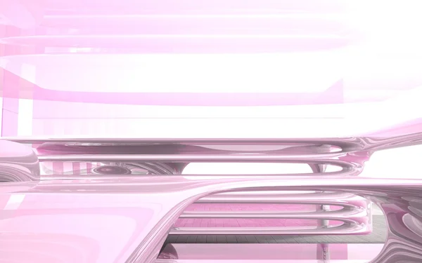 Abstrakt interiör med rosa glas och gamla träd — Stockfoto