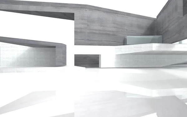 Fundo abstrato de concreto interior e vidro — Fotografia de Stock