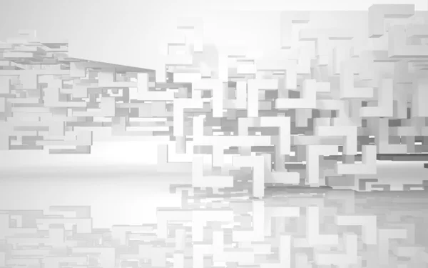 Supercool abstrakt arkitektoniska vit bakgrund — Stockfoto