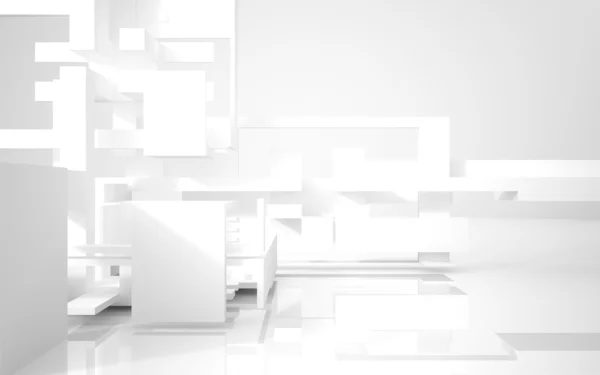 Architettura astratta. astratto edificio bianco su sfondo bianco . — Foto Stock