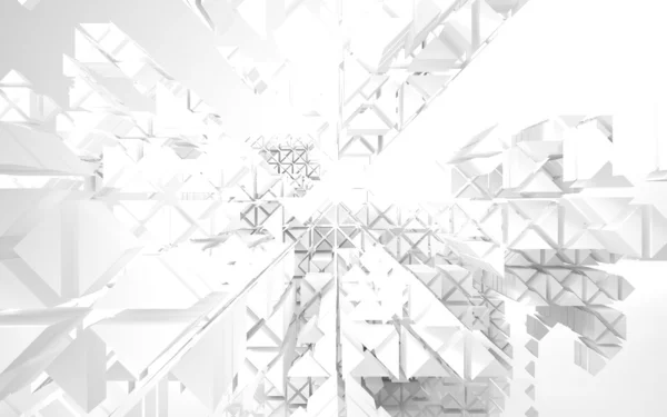 超级酷抽象建筑白色背景 — 图库照片