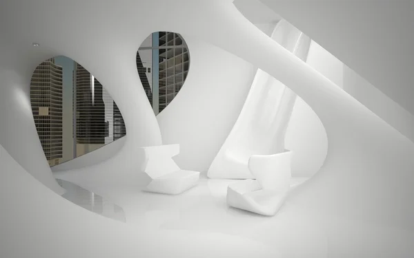 Eine Reihe abstrakter Bilder aus dem Inneren des Penthouses. Innenausstattung mit exklusiven Designermöbeln. — Stockfoto