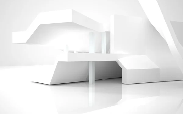 Abstract Architecture. abstract white building on a white background. Stock Photo