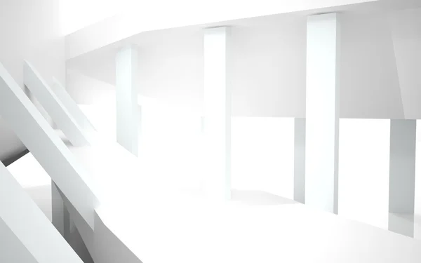 抽象的体系结构。抽象的白色背景上的白色建筑. — 图库照片