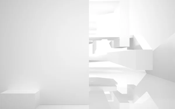 Abstrakt arkitektur. abstrakt vit byggnad på en vit bakgrund. — Stockfoto