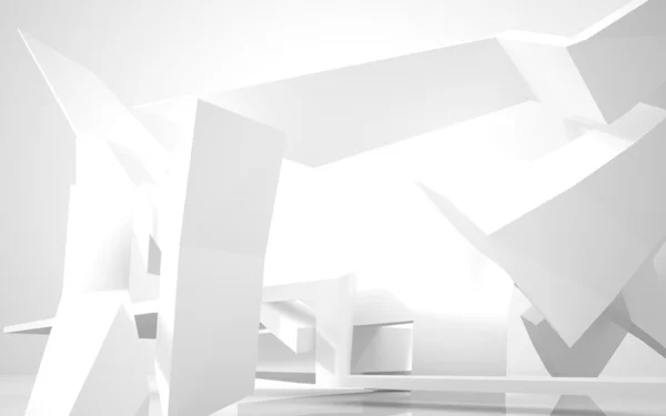 Arquitectura abstracta. abstracto edificio blanco sobre un fondo blanco . —  Fotos de Stock