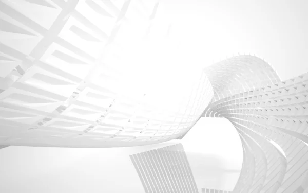 Supercool abstrakt arkitektoniska vit bakgrund — Stockfoto