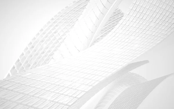 Super cool abstract architectural white background — Stock Photo, Image