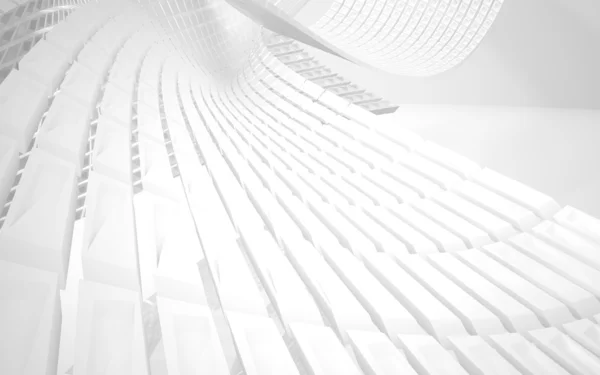 Super cool abstract architectural white background — Stock Photo, Image