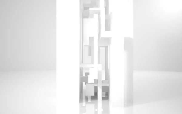 Abstract Architecture. abstract white building on a white background. — Stock Photo, Image