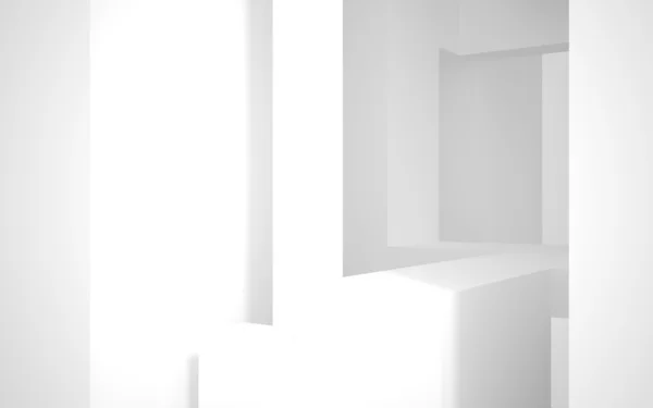 Abstract architectuur. abstract witte gebouw op een witte achtergrond. — Stockfoto