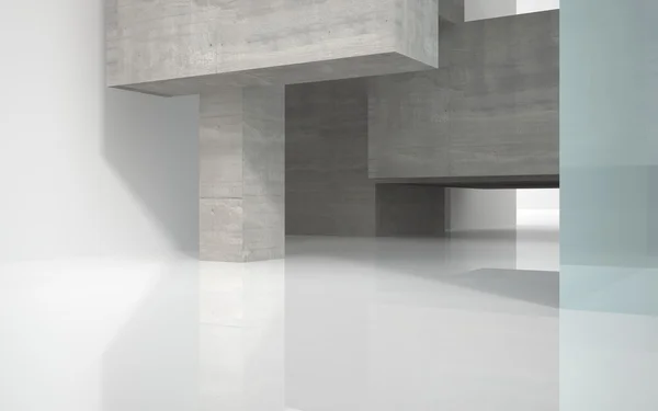 Abstrakt bakgrund av interiör betong och glas — Stockfoto
