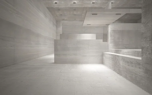 Vazio escuro abstrato concreto quarto interior — Fotografia de Stock