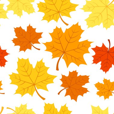 seamless modeli ile Sonbaharda akçaağaç yaprakları. vektör eps 8.