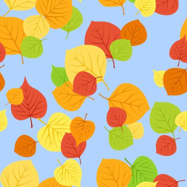 Seamless pattern with autumn leaves. Vector EPS 8. clipart