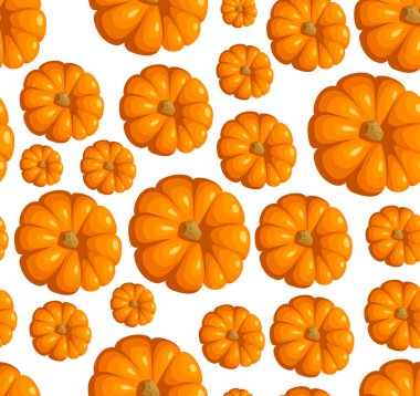 Balkabaklarıyla kusursuz desen. vektör illüstrasyonu.