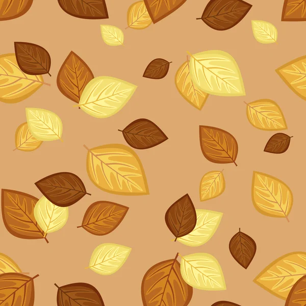 Naadloos patroon met herfstbladeren. Vectorillustratie. — Stockvector