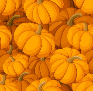 Balkabaklarıyla kusursuz desen. vektör illüstrasyonu.