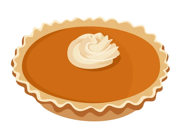 Pumpkin pie. Vector illustration. — Stock Vector