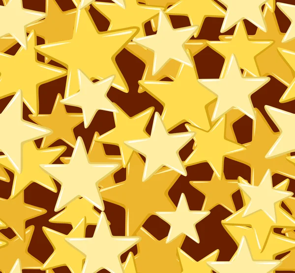 Seamless pattern with golden stars. Vector illustration. — Stock Vector
