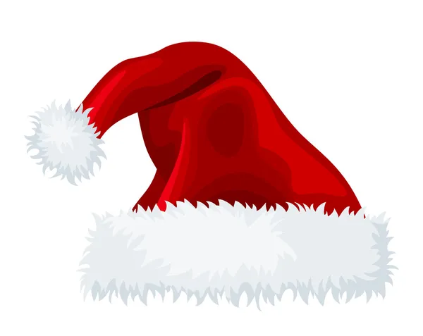 Santa Claus hat. Vector illustration. — Stock Vector