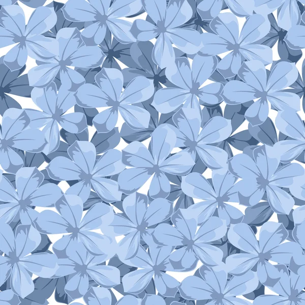 Fond sans couture avec des fleurs bleues. Illustration vectorielle . — Image vectorielle