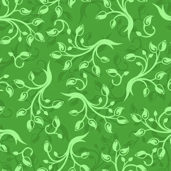 Nahtloses Muster mit Ästen und Blättern. Vektorillustration. — Stockvektor