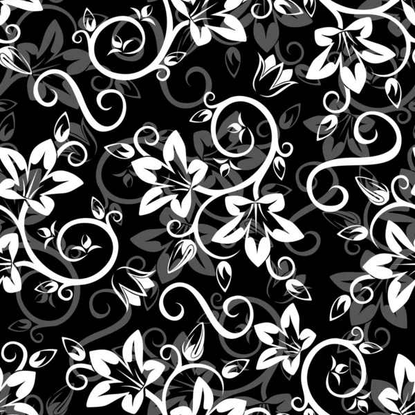 Patrón floral sin costuras. ilustración vectorial. — Vector de stock