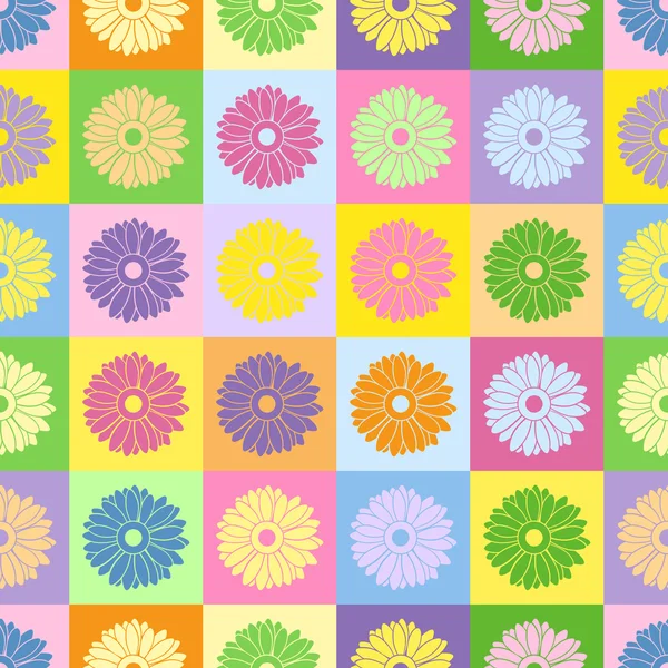 Fundo sem costura com flores. Ilustração vetorial . — Vetor de Stock