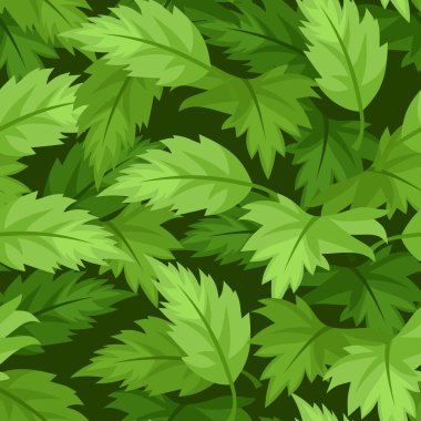 yeşil yaprakları ile sorunsuz geçmiş. vektör çizim.