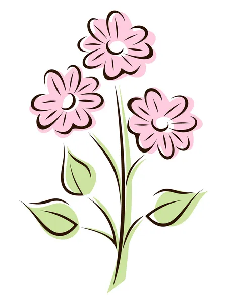 Fleurs abstraites. Illustration vectorielle . — Image vectorielle