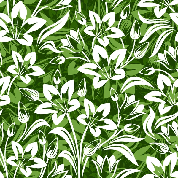 Sömlöst mönster med blommor. vektor illustration. — Stock vektor