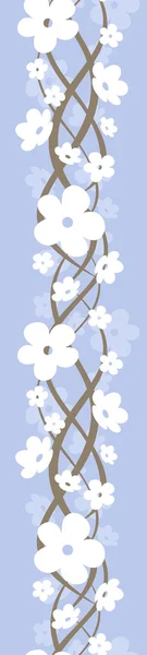 Κάθετη ομοιογενές φόντο με λουλούδια. εικονογράφηση φορέας. — Διανυσματικό Αρχείο