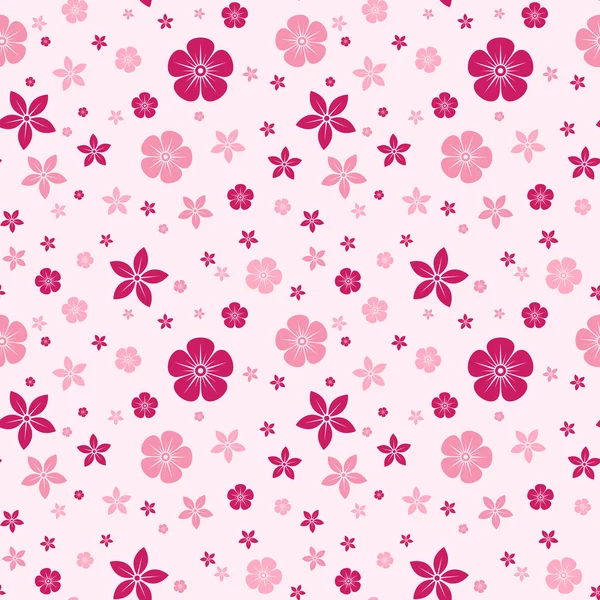 Vector seamless pattern with flowers. — Stock Vector