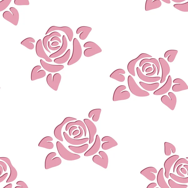 Fondo sin costuras con rosas. Ilustración vectorial . — Vector de stock