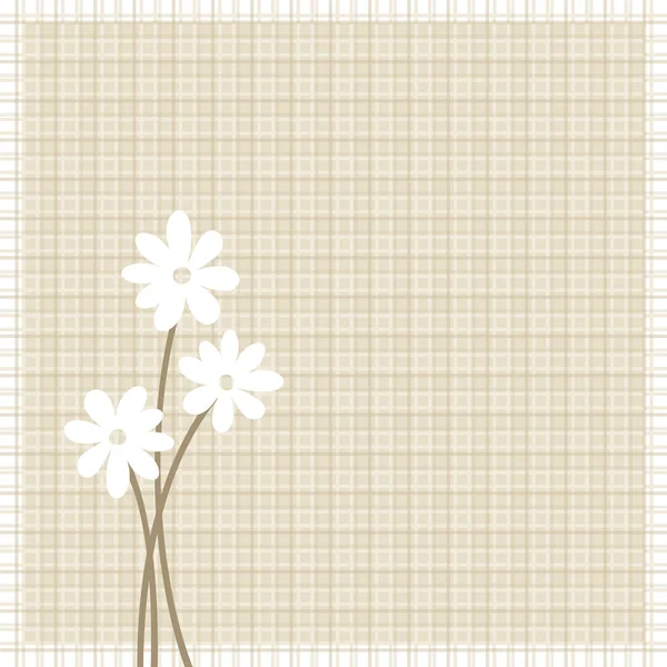 Blommor på beige sparka bakgrund. EPS-10 vektor illustration. — Stock vektor