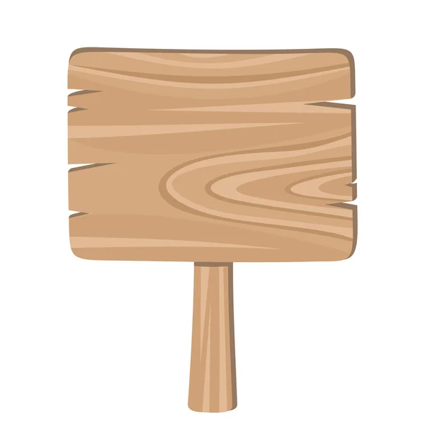 Signo de madera. Ilustración vectorial . — Vector de stock