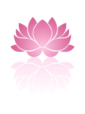 pembe lotus. EPS-10 vektör çizim.