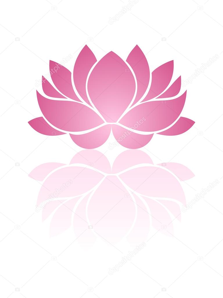 Pink lotus. Eps-10 vector illustration.