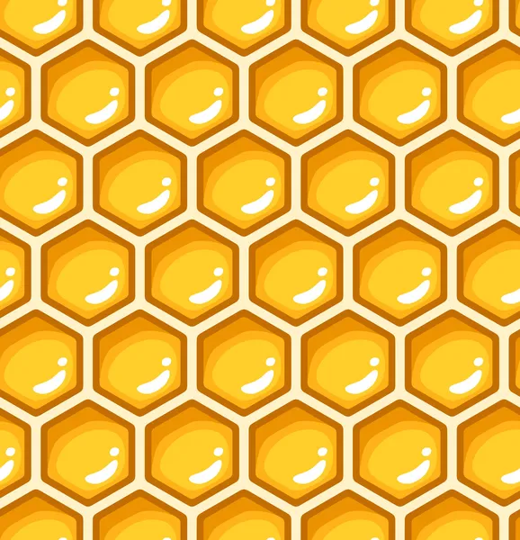 Seamless pattern with honeycombs. Vector illustration. — Stock Vector