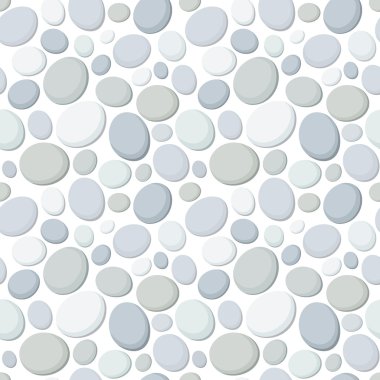 Seamless background with pebbles. Vector illustration. clipart