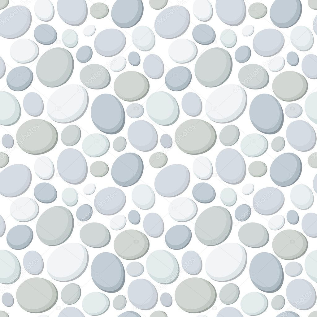Seamless background with pebbles. Vector illustration.