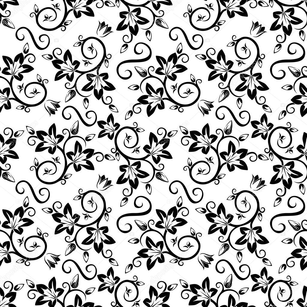 Seamless floral pattern. Vector illustration.