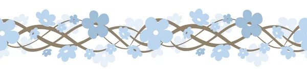 Οριζόντια ομοιογενές φόντο με λουλούδια. εικονογράφηση φορέας. — Διανυσματικό Αρχείο