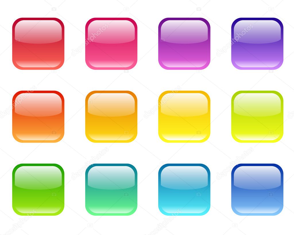 Set of colored web icons. Vector eps-10.