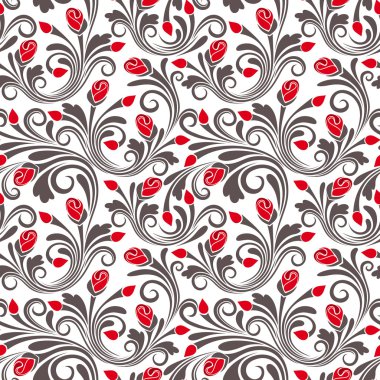 Çiçeksiz desen. vektör illüstrasyonu.