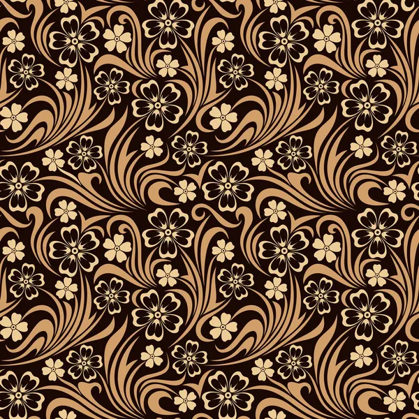 Motif floral sans couture. Illustration vectorielle. — Image vectorielle