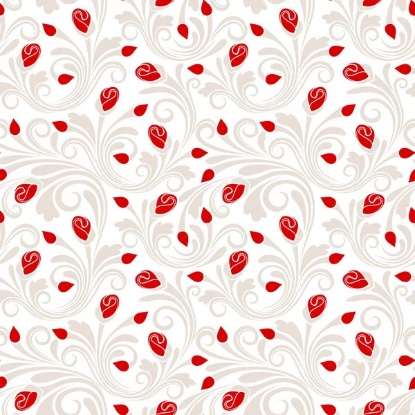 Motif floral sans couture. illustration vectorielle. — Image vectorielle