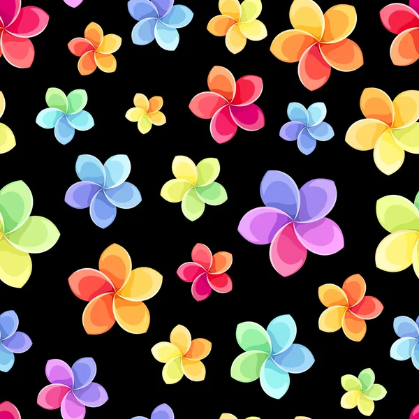 Renkli çiçeklerle kusursuz desen. vektör illüstrasyonu. — Stok Vektör
